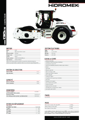Cilindri compactori cu un singur tambur Hidromek HMK 130 CS