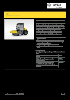 Cilindri compactori cu un singur tambur Wacker Neuson RC70VO