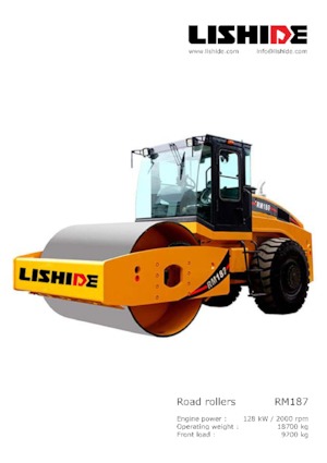Cilindri compactori cu un singur tambur Lishide RM187