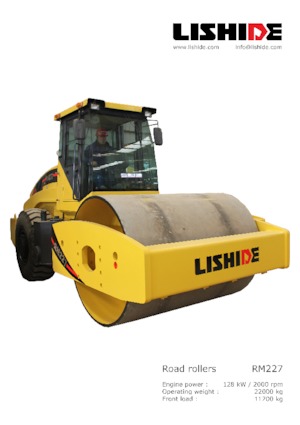 Cilindri compactori cu un singur tambur Lishide RM227