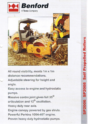 Cilindri compactori cu un singur tambur Benford SP 2008 PD