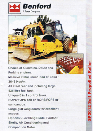 Cilindri compactori cu un singur tambur Benford SP 2012 D