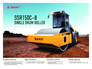 Cilindri compactori cu un singur tambur Sany SSR150C-8 