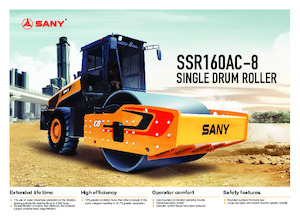 Cilindri compactori cu un singur tambur Sany SSR160AC-8