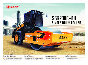 Cilindri compactori cu un singur tambur Sany SSR200C-8H 
