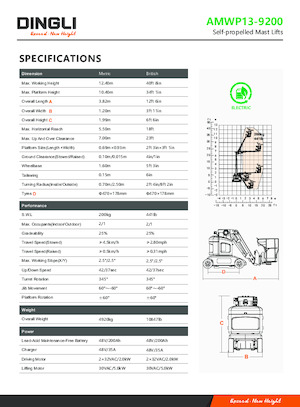 Nacele verticale cu un singur catarg Dingli AMWP13-9200