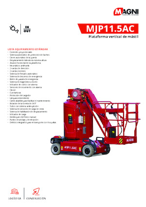 Nacele verticale cu un singur catarg MAGNI MJP11.5AC