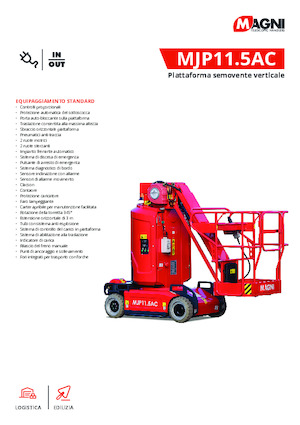 Nacele verticale cu un singur catarg MAGNI MJP11.5AC