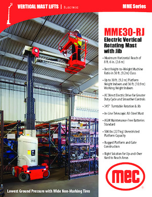 Nacele verticale cu un singur catarg MEC MME30-RJ