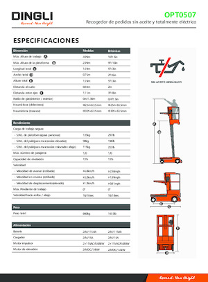 Nacele verticale cu un singur catarg Dingli OPT0507