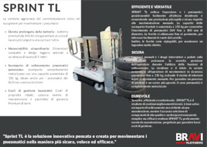 Nacele verticale cu un singur catarg Bravi Sprint TL