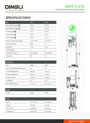 Nacele verticale cu un singur catarg Dingli ZDYT3-3.7S