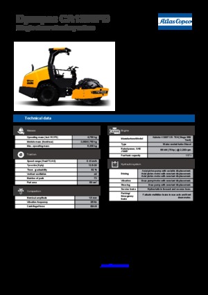 Cilindri compactori cu un singur tambur Dynapac CA 1300 PD
