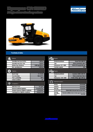 Cilindri compactori cu un singur tambur Dynapac CA 1500 D