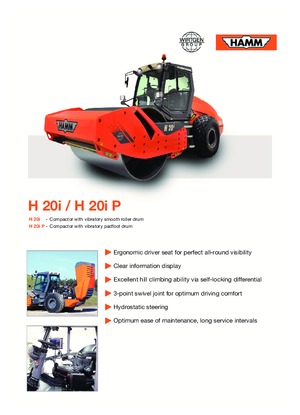 Cilindri compactori cu un singur tambur Hamm H 20i