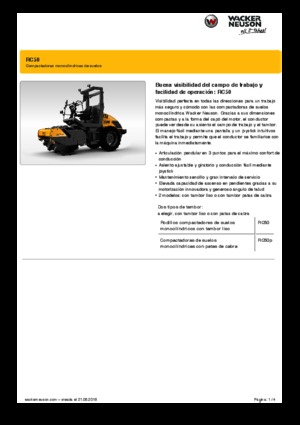 Cilindri compactori cu un singur tambur Wacker Neuson RC50P