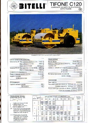 Cilindri compactori cu un singur tambur Bitelli Tifone C 120 PD DT