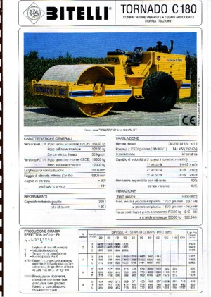Cilindri compactori cu un singur tambur Bitelli Tornado C 180 AL DT