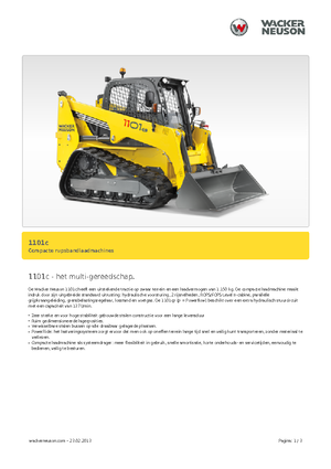 Mini încărcătoare Wacker Neuson 1101 c