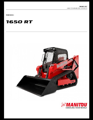 Mini încărcătoare Manitou 1650RT