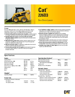 Mini încărcătoare Caterpillar 226D