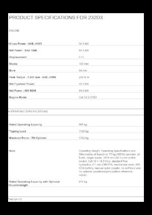 Mini încărcătoare Caterpillar 232D3