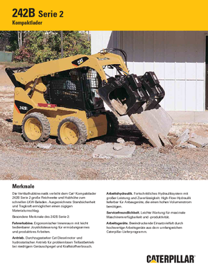 Mini încărcătoare Caterpillar 242B II