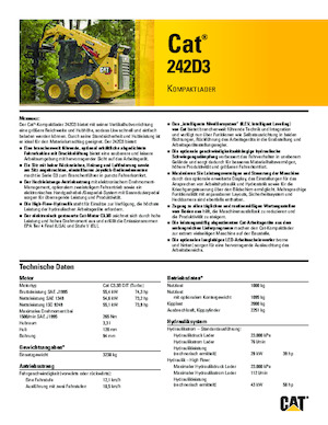 Mini încărcătoare Caterpillar 242D Series 3