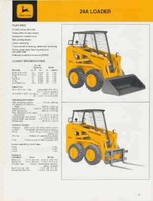 Mini încărcătoare John Deere Construction 24A
