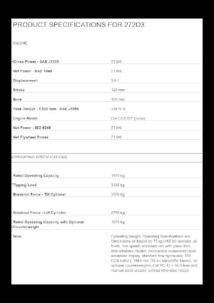 Mini încărcătoare Caterpillar 272D3