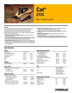 Mini încărcătoare Caterpillar 277C