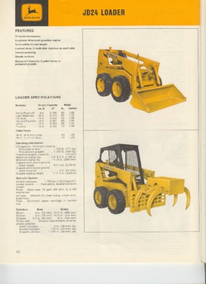 Mini încărcătoare John Deere Construction JD24