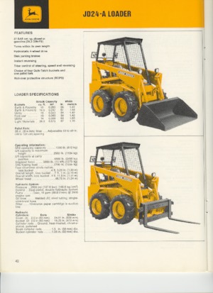 Mini încărcătoare John Deere Construction JD24A
