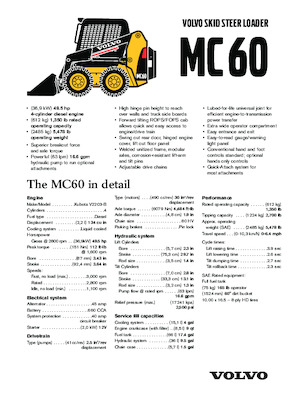 Mini încărcătoare Volvo MC60