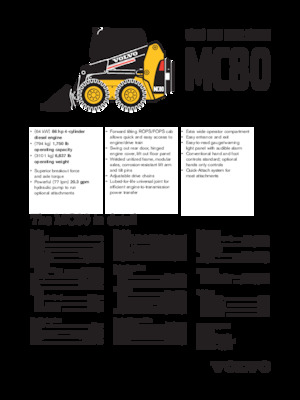 Mini încărcătoare Volvo MC80