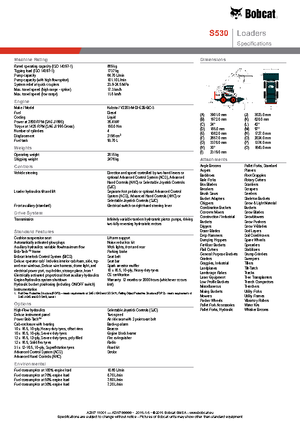 Mini încărcătoare Bobcat S530