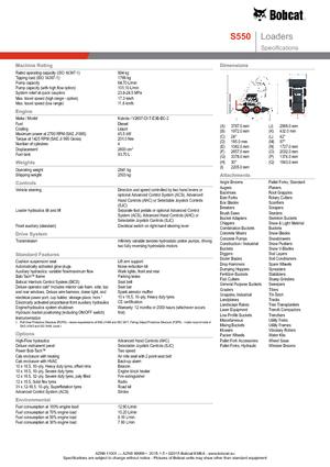 Mini încărcătoare Bobcat S550