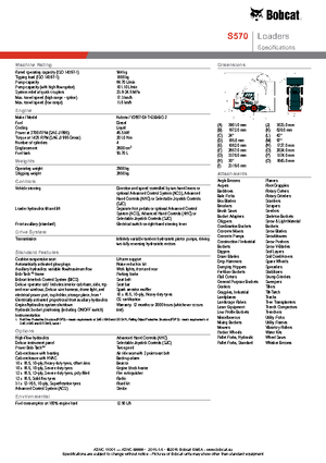 Mini încărcătoare Bobcat S570