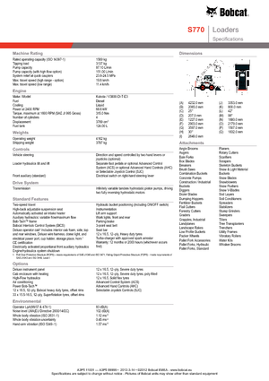 Mini încărcătoare Bobcat S770