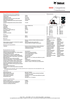 Mini încărcătoare Bobcat S850