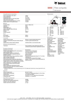Mini încărcătoare Bobcat S850