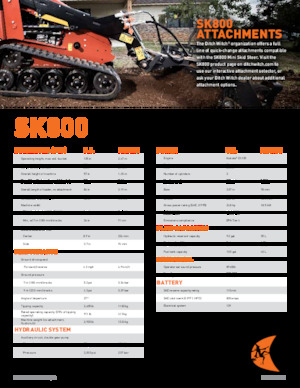 Mini încărcătoare Ditch Witch SK800