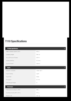 Mini încărcătoare Bobcat T110