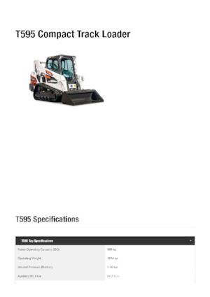 Mini încărcătoare Bobcat T595