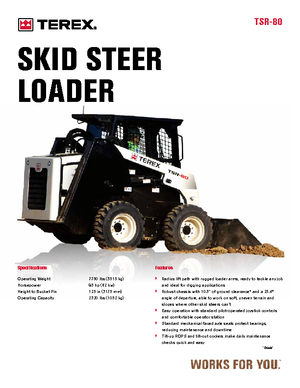 Mini încărcătoare Terex TSR 80