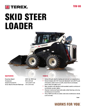 Mini încărcătoare Terex TSV 80
