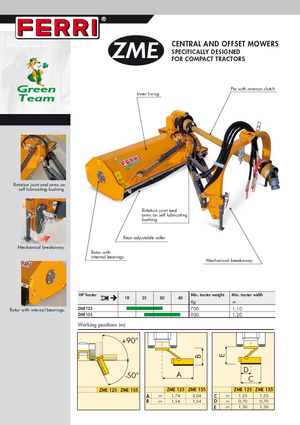 Echipamente de cosit în pantă Ferri ZME 155 Green Team