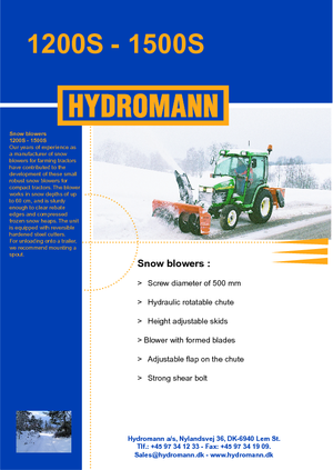 Tăietoare de zăpadă Hydromann 1500 S