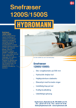 Tăietoare de zăpadă Hydromann 1500 S