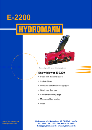 Tăietoare de zăpadă Hydromann E 2200